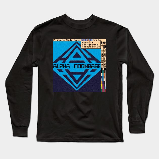 Amiga Deluxe Paint Long Sleeve T-Shirt by haunteddata